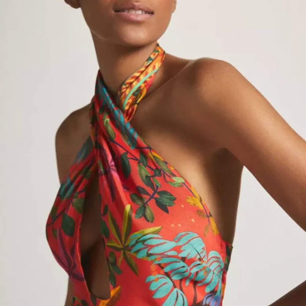 FARM RIO X Anthropologie Halter Maxi Dress - Picture 2 of 10
